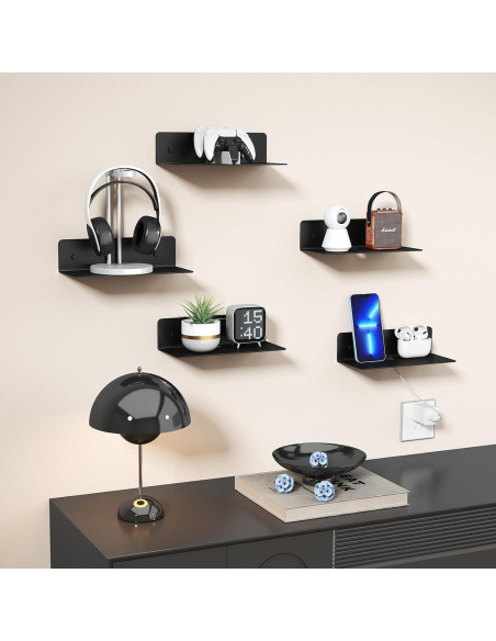 Estante Flotante Dr.DJ BL1 22.86x9.4cm Negro para Pared