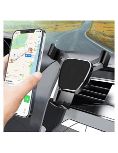 Soporte para Teléfono en Ventilación de Auto Moioee Negro