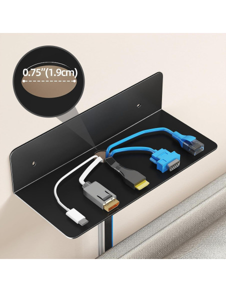 Estante Flotante Dr.DJ BL1 22.86x9.4cm Negro para Pared