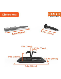 Sujetadores Ocultos Frueh para Deck Compuesto 6.5mm Acero Galvanizado 2