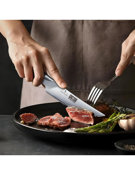 Juego de cuchillos para carne HOSHANHO 6 piezas acero al carbono