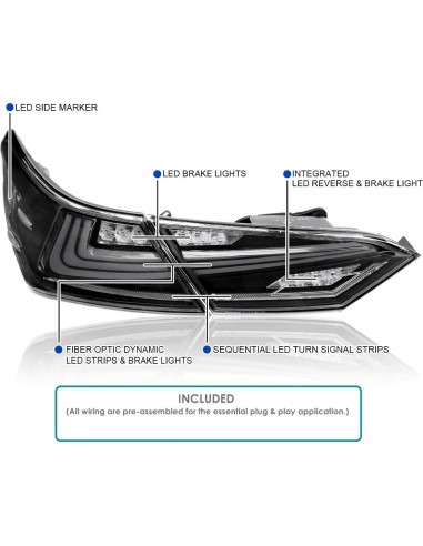 Luces Traseras LED SPEC-D TUNING para Toyota Camry 2018-2022