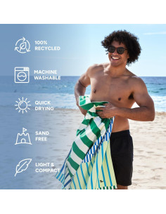 Toalla de Playa Dock & Bay Extra Grande 200x90cm Blueberry Spritz 2