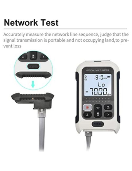 Medidor de Potencia Óptica Multifuncional Hilitand 800-1700nm