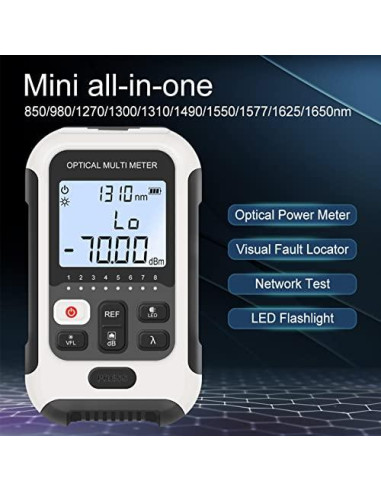 Medidor de Potencia Óptica Multifuncional Hilitand 800-1700nm