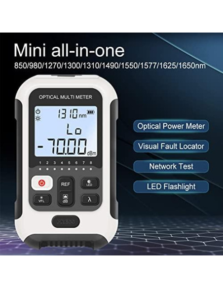 Medidor de Potencia Óptica Multifuncional Hilitand 800-1700nm