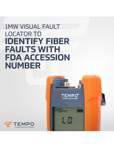 Medidor de Potencia Óptica Tempo OPM220 con Localizador de Fallas