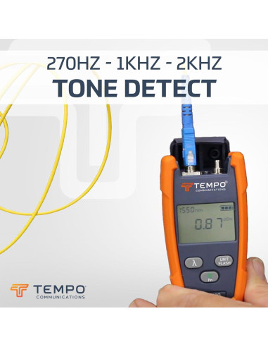 Medidor de Potencia Óptica Tempo OPM220 con Localizador de Fallas
