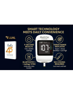 Kit de Monitoreo de Glucosa Inalámbrico LUAL con 50 Tiras 2