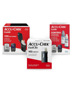 Kit de Monitoreo de Glucosa Accu-Chek FastClix - 102 Lancetas, 100 Tiras