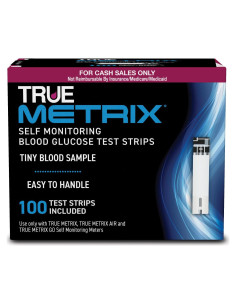 Tiras de Prueba de Glucosa True Metrix - 100 Unidades