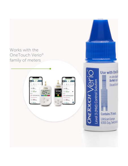 Solución de Control OneTouch Verio 385 ml para Diabetes