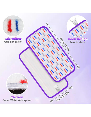 6 Almohadillas Reutilizables para Mopa Swiffer WetJet UMAYCOOL