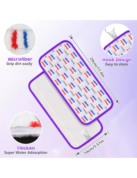 6 Almohadillas Reutilizables para Mopa Swiffer WetJet UMAYCOOL