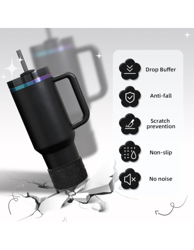 Funda de Silicona Floral ZXFYE para Botellas Stanley 30-40oz