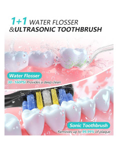 Combo Irrigador Oral y Cepillo Eléctrico HEXAYA 600ML Negro 2