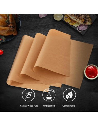 200 Hojas de Papel Pergamino UeqIns 30.48x40.64 cm Anti-adherente