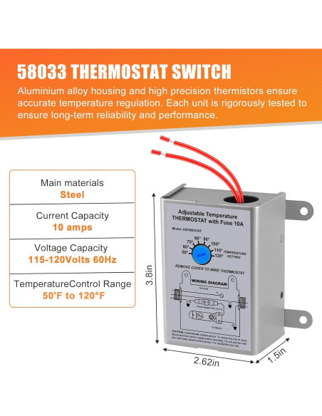Termostatos Programables Folosem 58033 - Paquete de 2, 10A