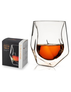 Vaso de Whisky Aerador Viski Doble Pared 207 ml Apto Lavavajillas