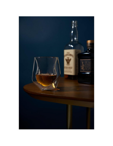 Vaso de Whisky Aerador Viski Doble Pared 207 ml Apto Lavavajillas