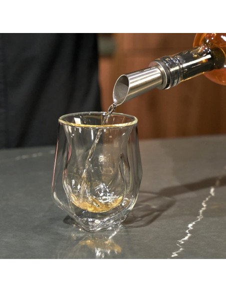 Vaso de Whisky Aerador Viski Doble Pared 207 ml Apto Lavavajillas