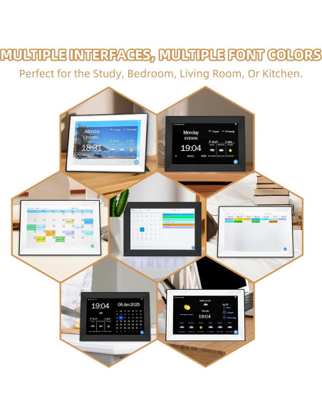 Calendario Digital Inteligente YUYIALARM 10.1" Pantalla Táctil