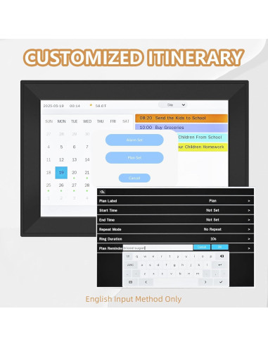 Calendario Digital Inteligente YUYIALARM 10.1" Pantalla Táctil