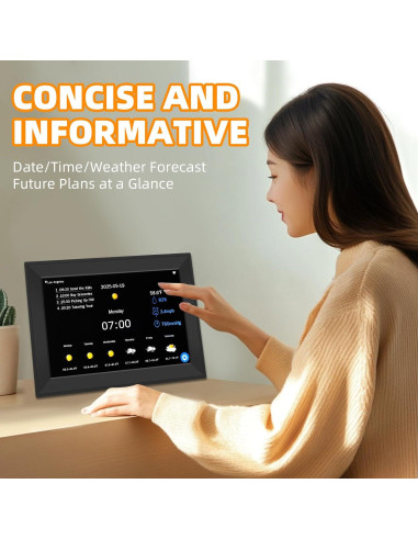 Calendario Digital Inteligente YUYIALARM 10.1" Pantalla Táctil