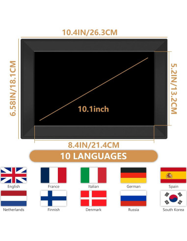 Calendario Digital Inteligente YUYIALARM 10.1" Pantalla Táctil