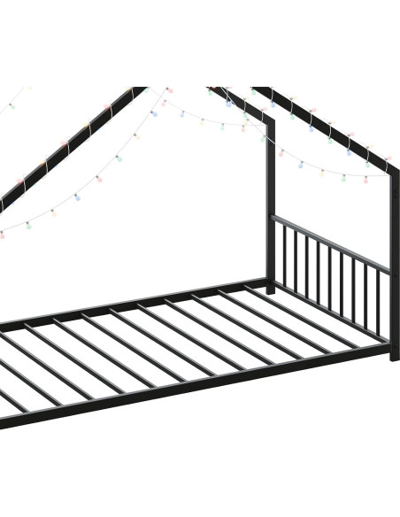 Cama Montessori Individual Enoioyonay con Luz LED Negra