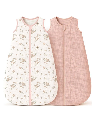 Saco de Sueño Muselina Konssy 0-6 Meses 0.8 TOG 2 Piezas