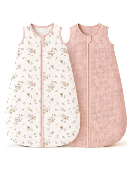 Saco de Sueño Muselina Konssy 0-6 Meses 0.8 TOG 2 Piezas
