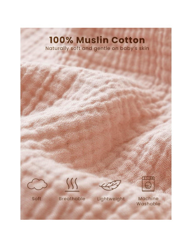 Saco de Sueño Muselina Konssy 0-6 Meses 0.8 TOG 2 Piezas