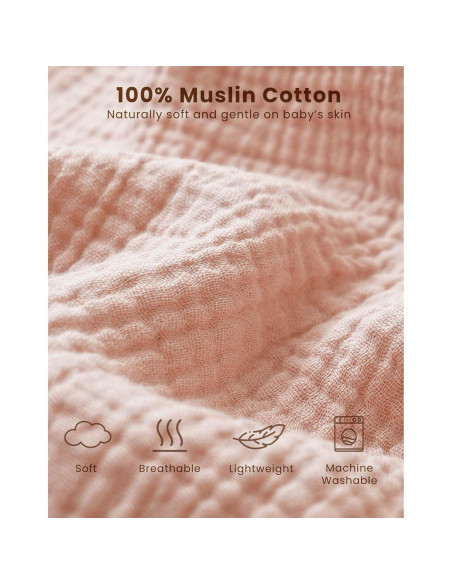 Saco de Sueño Muselina Konssy 0-6 Meses 0.8 TOG 2 Piezas