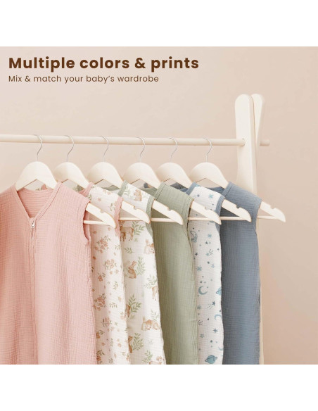 Saco de Sueño Muselina Konssy 0-6 Meses 0.8 TOG 2 Piezas