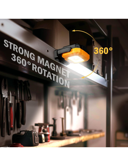 Luz de Trabajo LED Recargable ZDliteUSA 1200LM 15 Modos