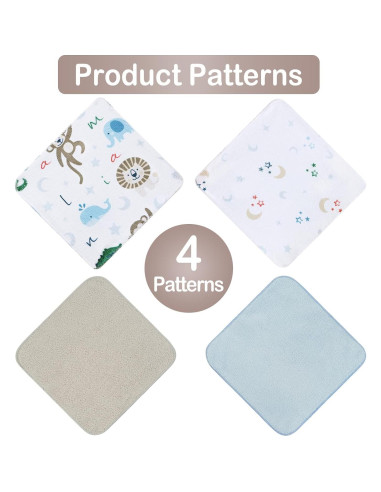 Toallitas para Bebés Viviland 24 Piezas 23x23 cm Suaves