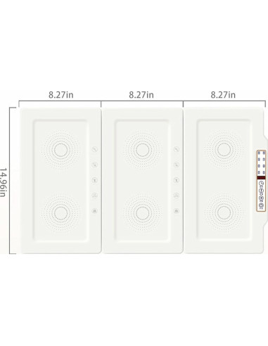 Bandeja de Calentamiento Eléctrica TOPRATED 43x38 cm Plegable