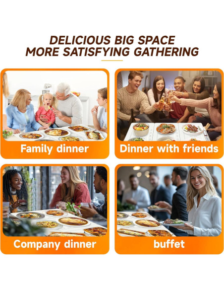 Bandeja de Calentamiento Eléctrica TOPRATED 43x38 cm Plegable