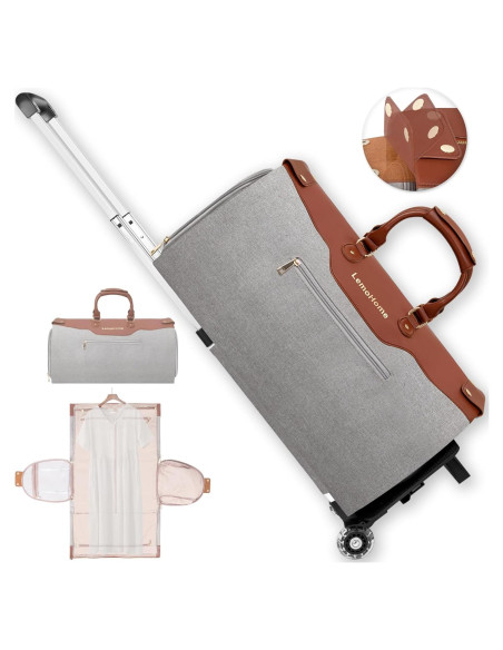 Bolsa de Viaje Duffel LemoHome con Ruedas y Compartimento para Zapatos