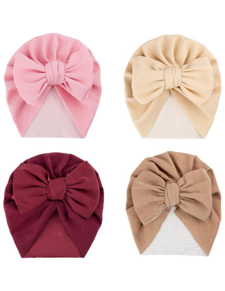 Gorras de Algodón BQUBO para Bebés con Lazo - 5 Piezas