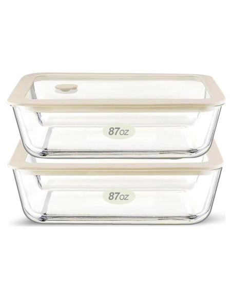 Juego de Contenedores de Vidrio Urban Green 2.6L Herméticos