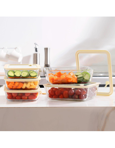 Juego de Contenedores de Vidrio Urban Green 2.6L Herméticos