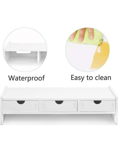 Soporte Elevador para Monitor Valen Blanco 49.5x19.1x11.9 cm