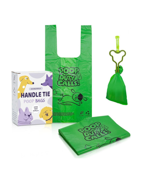 200 Bolsas de Poop para Perro Watreeco Duty Doodle Verde