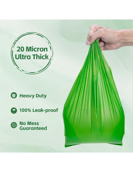 200 Bolsas de Poop para Perro Watreeco Duty Doodle Verde