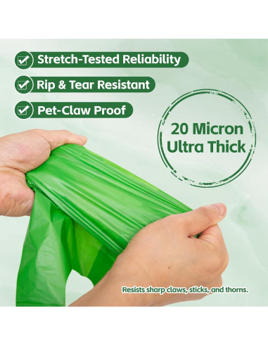 200 Bolsas de Poop para Perro Watreeco Duty Doodle Verde