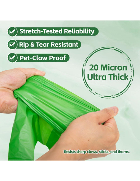 200 Bolsas de Poop para Perro Watreeco Duty Doodle Verde