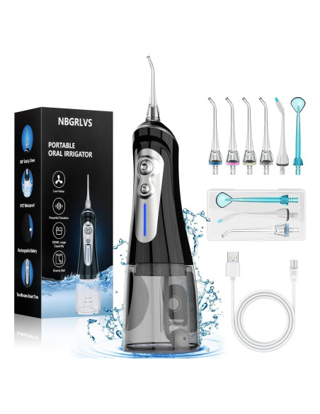 Irrigador Dental Portátil NBGRLVS 320ml Recargable IPX7