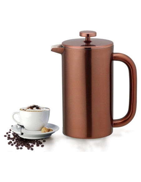 Prensa Francesa de Café Highwin 1L Acero Inoxidable Doble Pared
